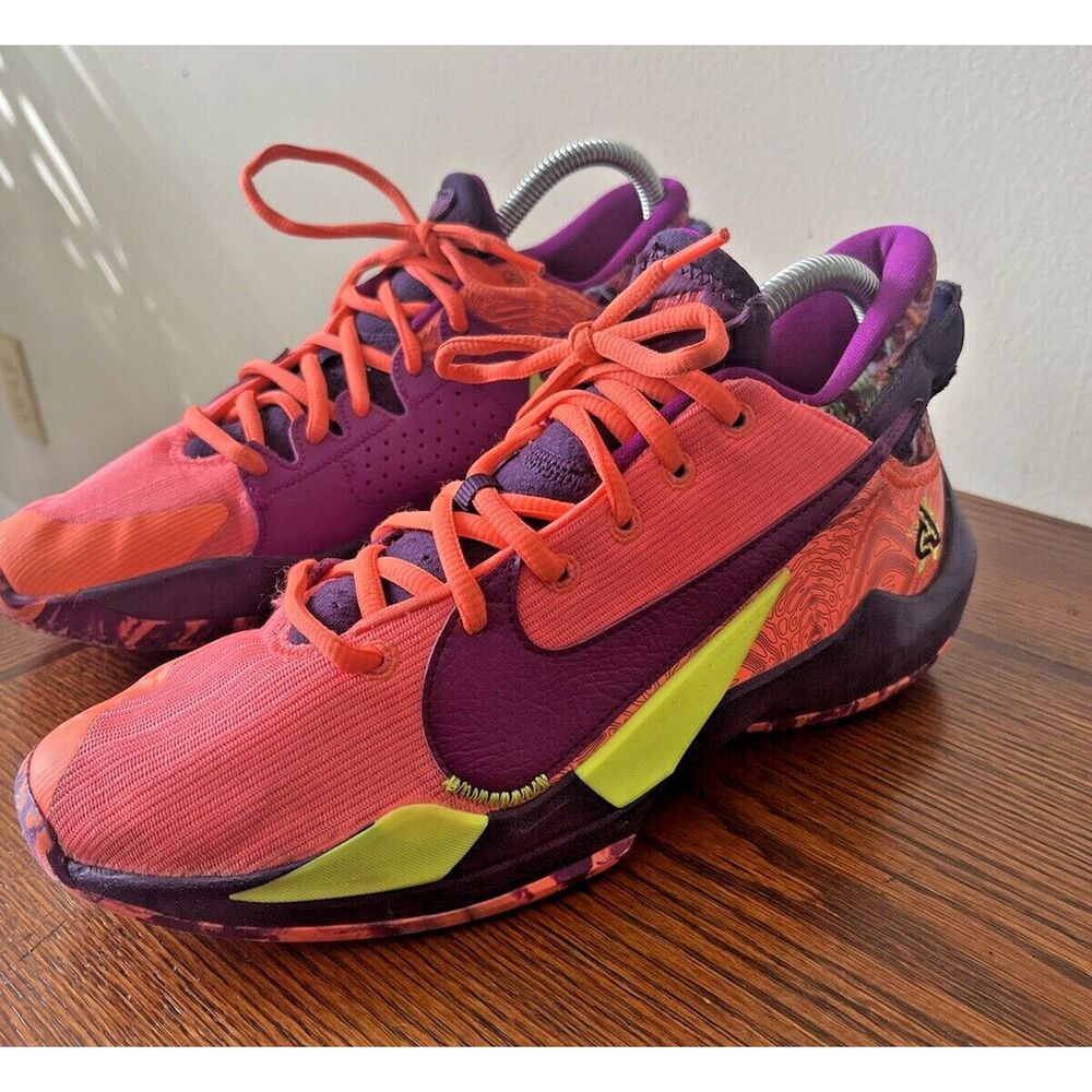 Nike Zoom Freak 2 Shoes Bright Mango 7Y Low-Top Basketball Sneakers CZ4177-800